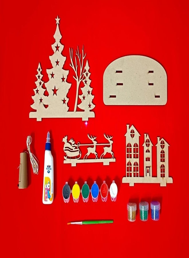 The Brown BOX-3D Christmas Craft Kit,Christmas Painting kit,DIY Art kit,Christmas Gift for Girls and Boys - Image 1